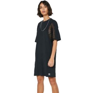 Adidas Originals Lace Tee Dress Shirt Black Sexy & Sporty s SMALL